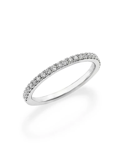 Classic Diamond & Platinum Eternity Half Band Ring
