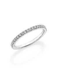 Classic Diamond & Platinum Eternity Half Band Ring
