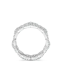 Enchanted Lotus Diamond & 18K White Gold Band Ring