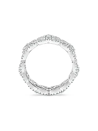 Enchanted Lotus Diamond & 18K White Gold Band Ring