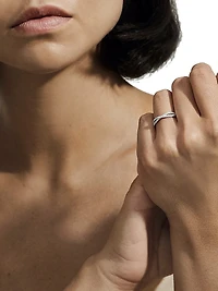 18K White Gold & 0.6 TCW Diamond Infinity Band