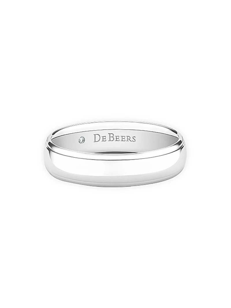 Platinum Stepped Edge Band