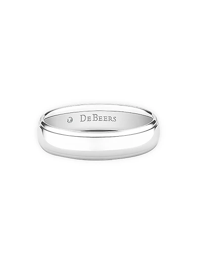 Platinum Stepped Edge Band