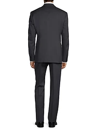 Regular-Fit Solid Woven Wool Suit