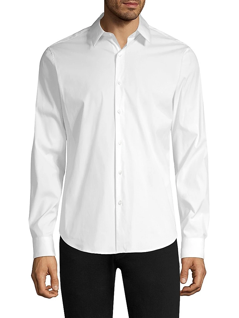Sylvain Wealth Poplin Long-Sleeve Shirt