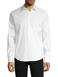 Sylvain Wealth Poplin Long-Sleeve Shirt