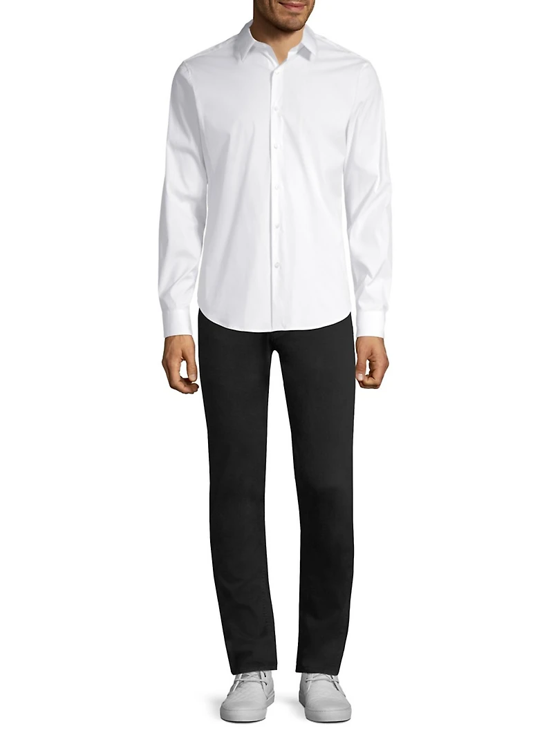 Sylvain Wealth Poplin Long-Sleeve Shirt