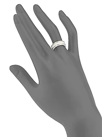 18K Yellow Gold & Zirconia Icon Thin Ring