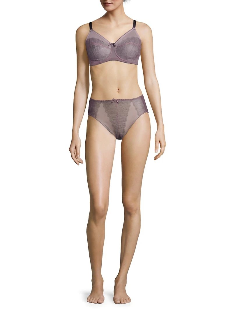 Retro Chic Full-Coverage Underwire Bra