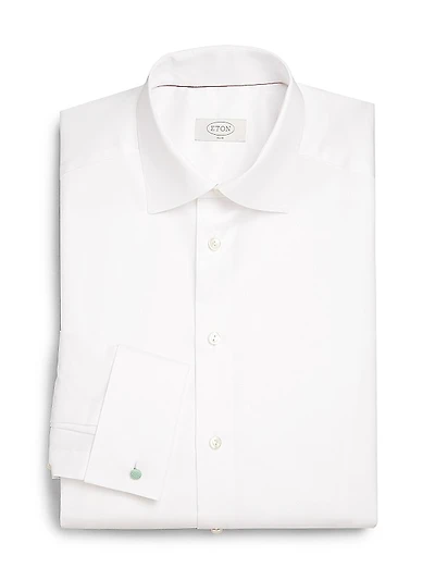 Slim-Fit French Cuff Twill Dress Shirt