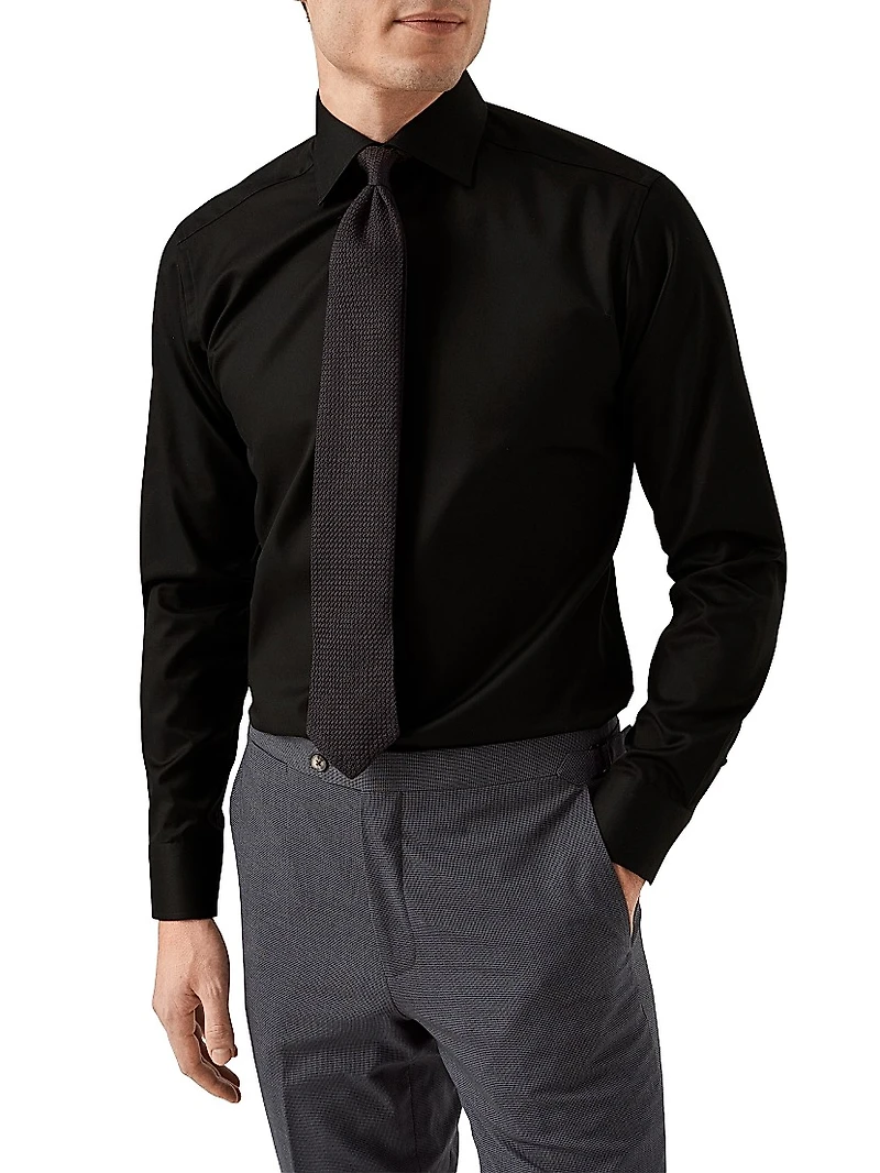 Slim-Fit Twill Dress Shirt