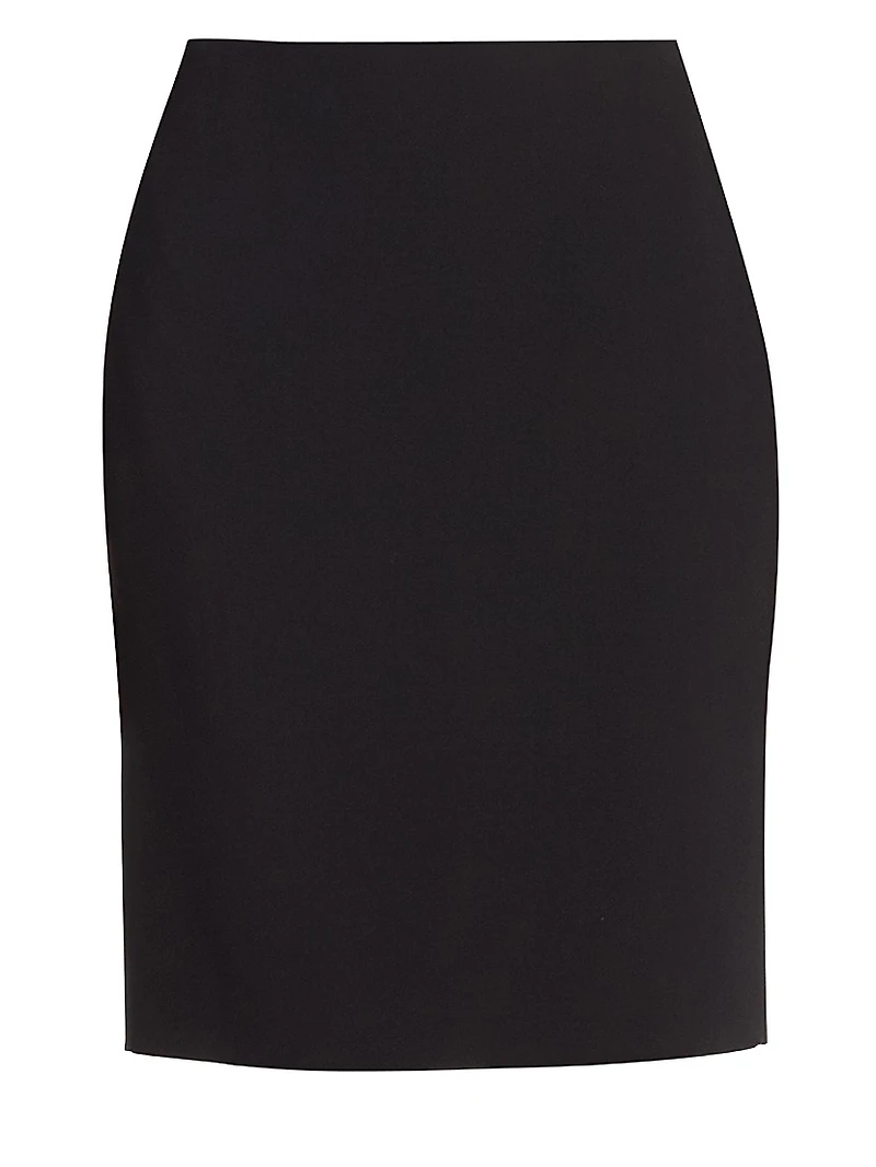 Stretch-Wool Pencil Skirt