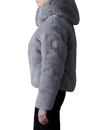 Anik Brushed Faux-Fur Down Jacket