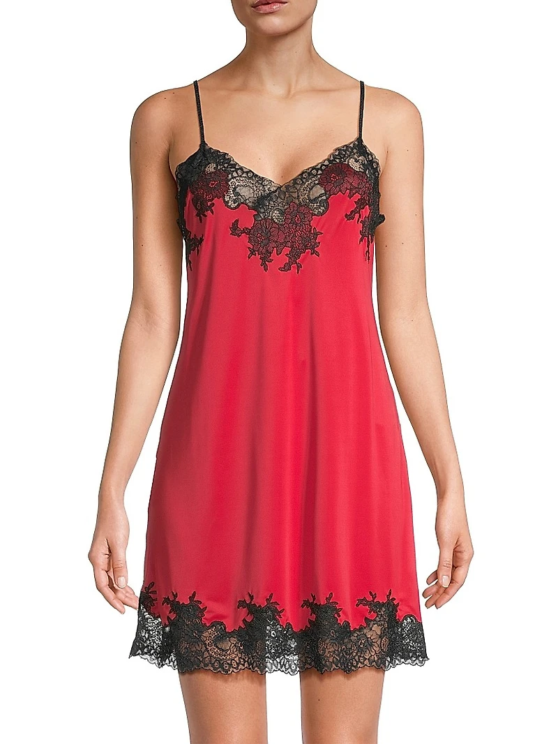 Enchant Satin & Lace Slip