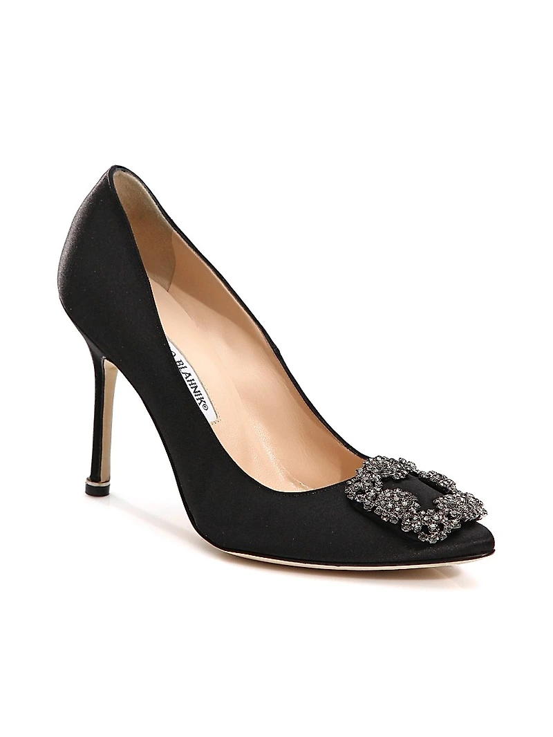 Hangisi 105MM Embellished Satin Pumps