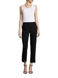 Jennifer Pleated Straight-Leg Pants