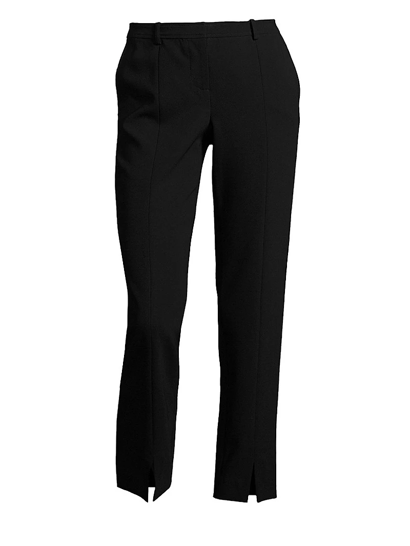 Jennifer Pleated Straight-Leg Pants