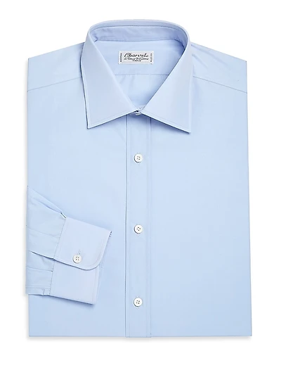 Regular-Fit Cotton Long-Sleeve Dress Shirt