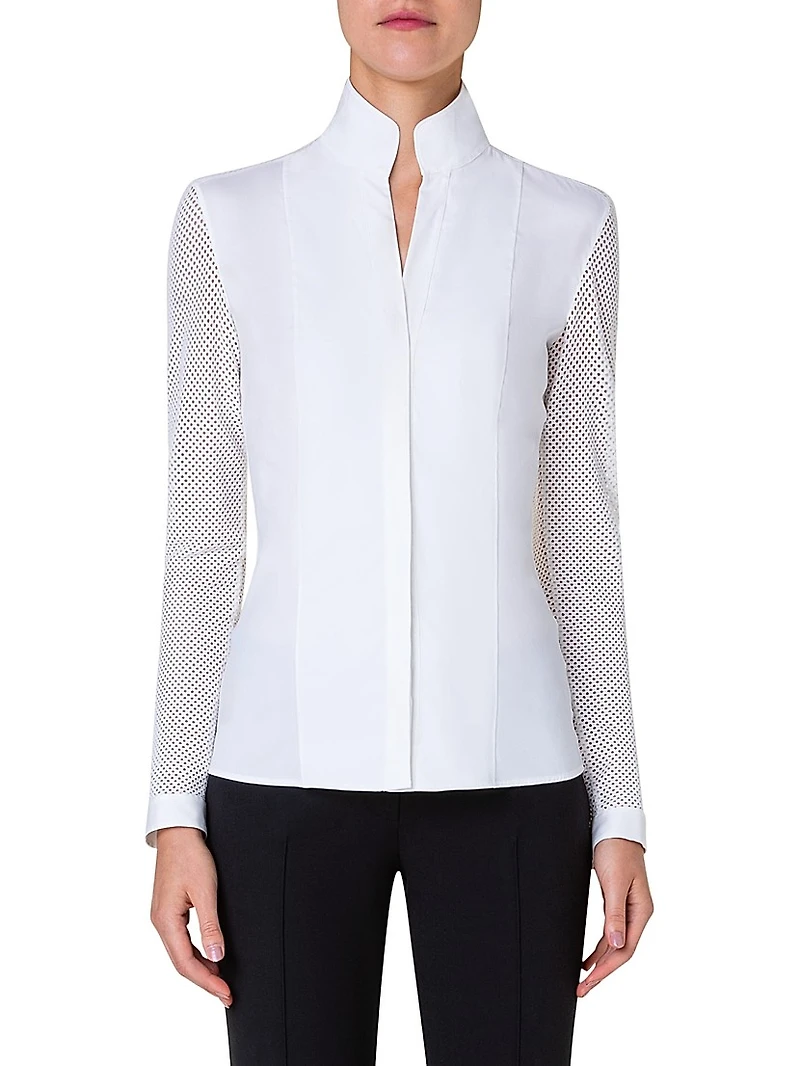 Elements Mesh-Sleeve Blouse