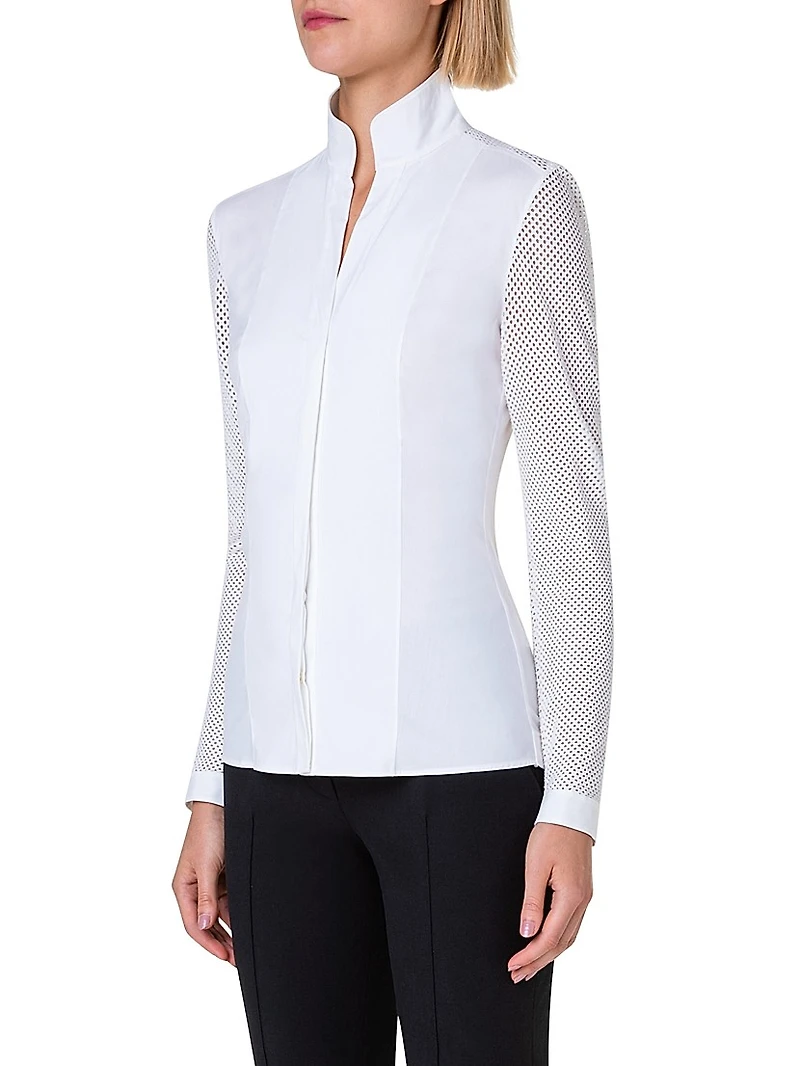 Elements Mesh-Sleeve Blouse