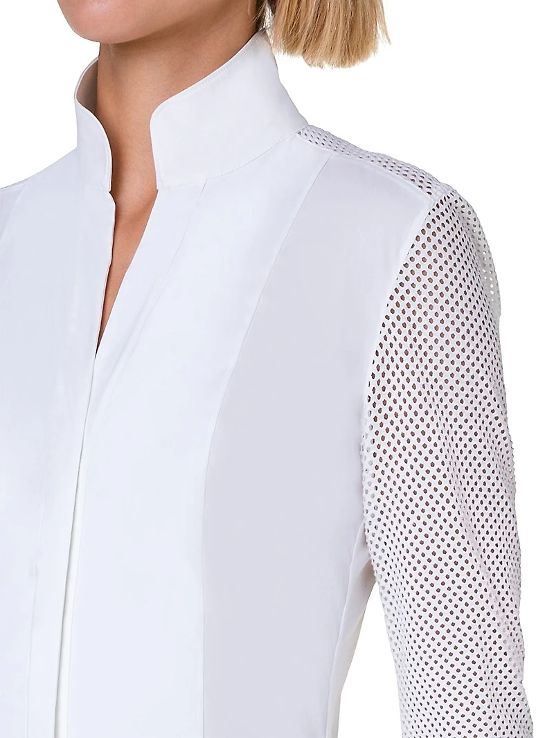 Elements Mesh-Sleeve Blouse