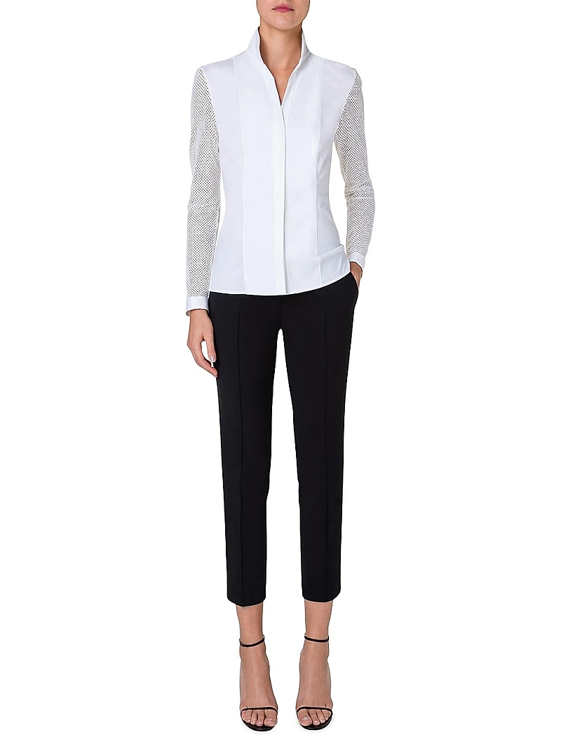 Elements Mesh-Sleeve Blouse