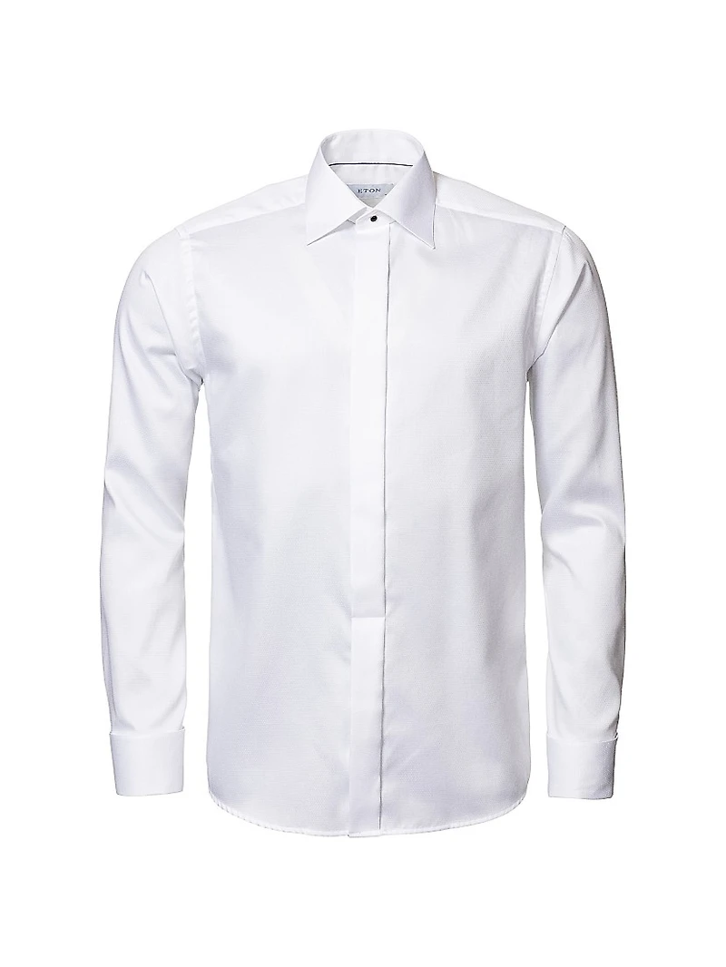 Contemporary Fit Diamond Weave Formal Shirt