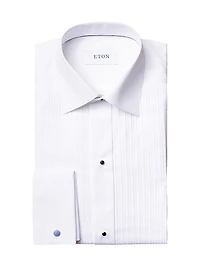 Slim-Fit Plisse Tuxedo Shirt