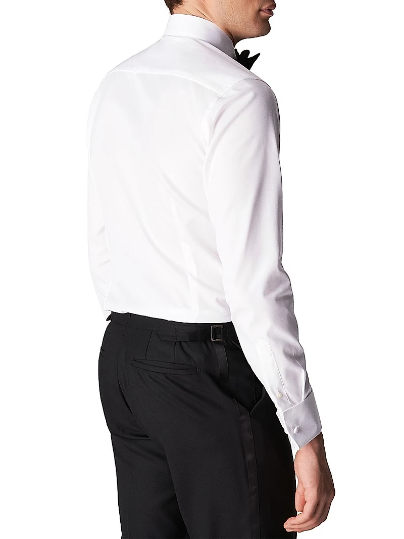 Slim-Fit Plisse Tuxedo Shirt