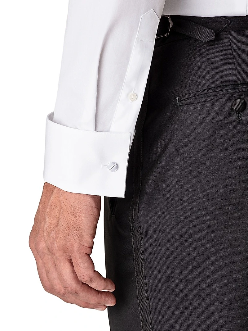 Slim-Fit Plisse Tuxedo Shirt