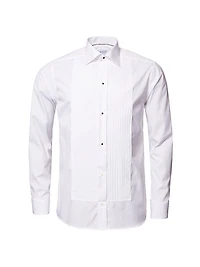 Slim-Fit Plisse Tuxedo Shirt
