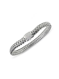 Classic Chain Diamond & Sterling Silver Bracelet