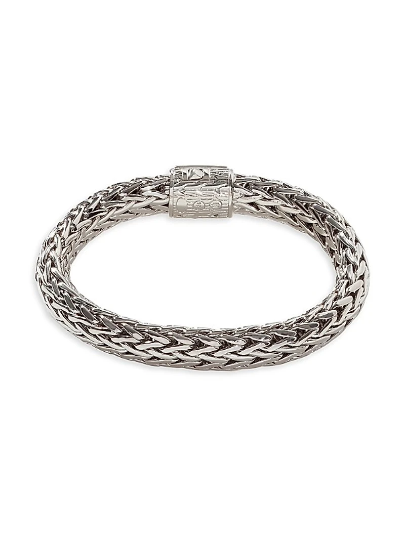 Classic Chain Sterling Silver & 0.62 TCW Diamond Bracelet