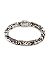 Classic Chain Sterling Silver & 0.62 TCW Diamond Bracelet