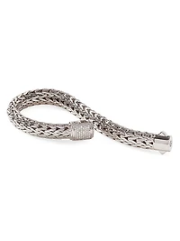 Classic Chain Sterling Silver & 0.62 TCW Diamond Bracelet