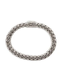 Classic Chain Sterling Silver & 0.62 TCW Diamond Bracelet