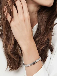 Classic Chain Sterling Silver & Sapphire Bracelet