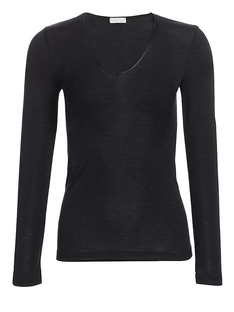 Woolen Silk Long-Sleeve Shirt