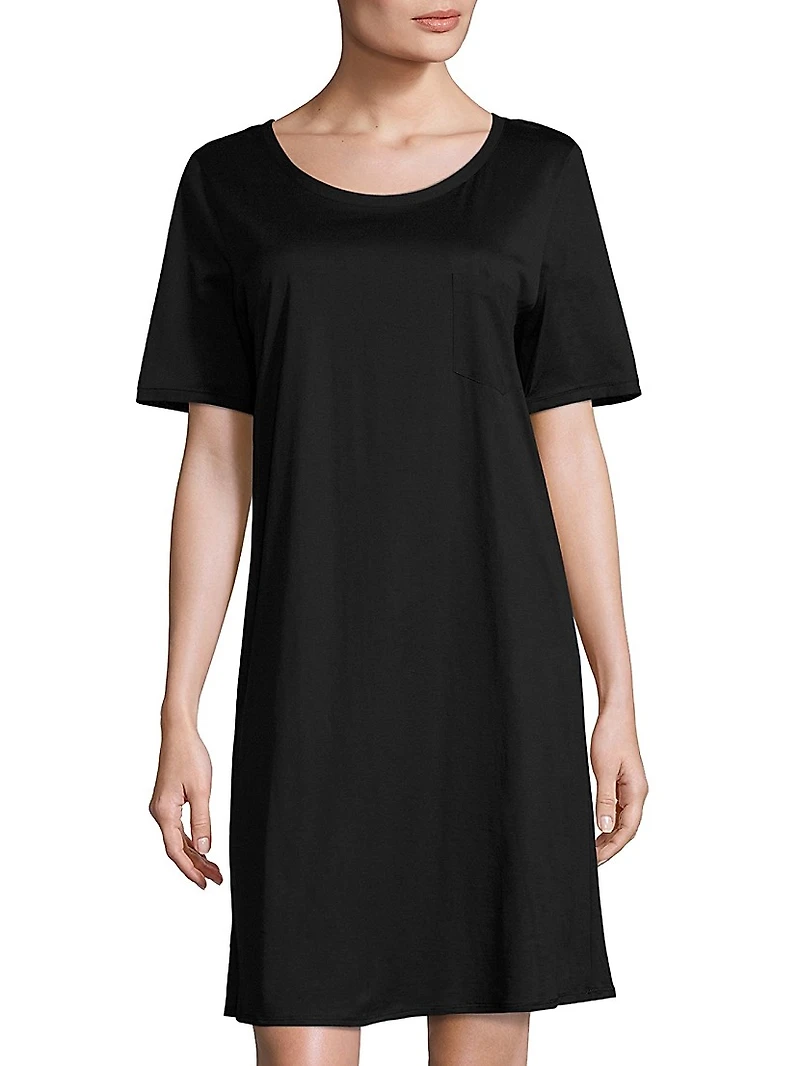 Cotton Deluxe Short-Sleeve Gown