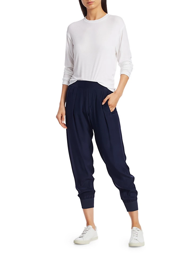Pull-On Silk Pants