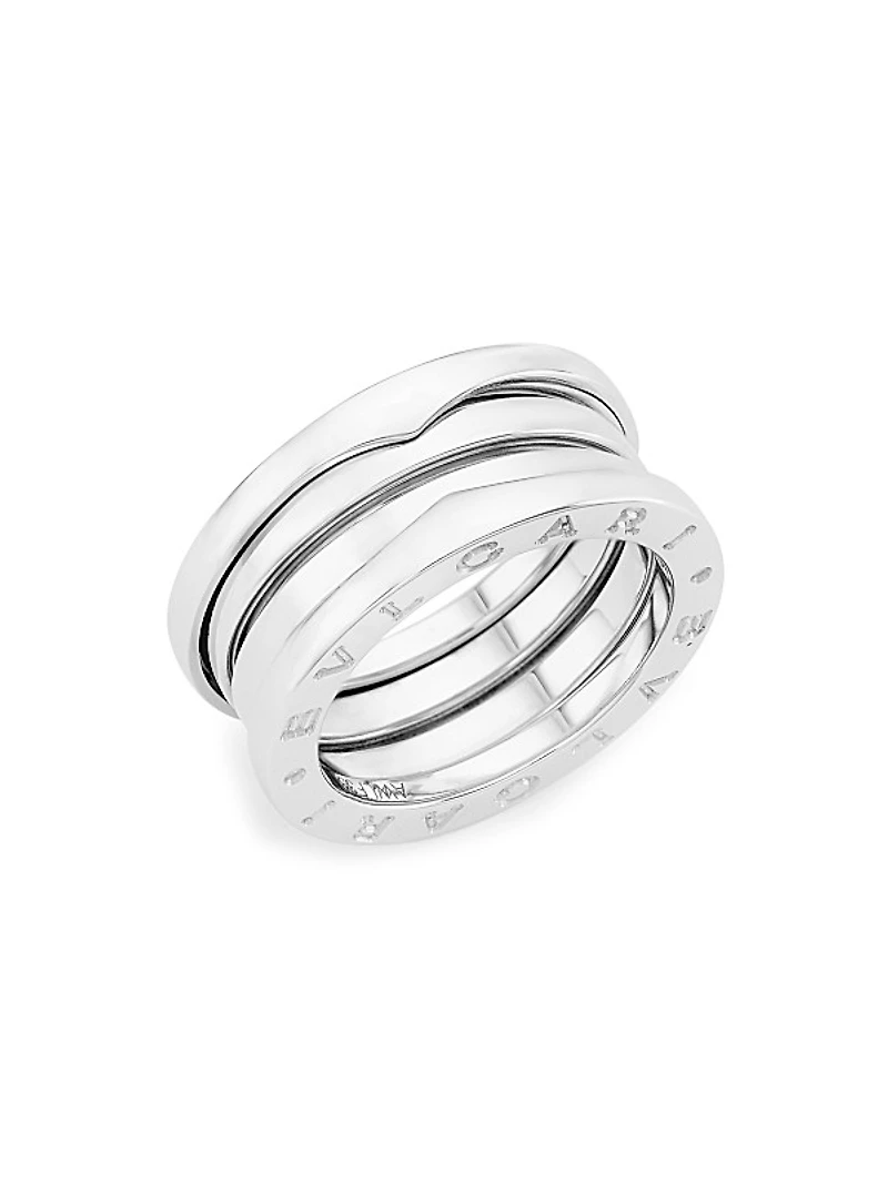 B.zero1 18K White Gold 3-Band Ring