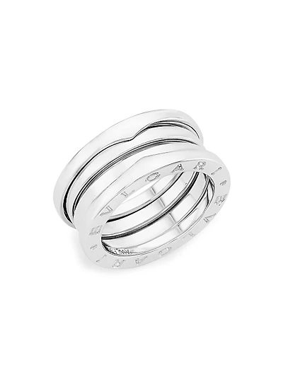 B.zero1 18K White Gold 3-Band Ring