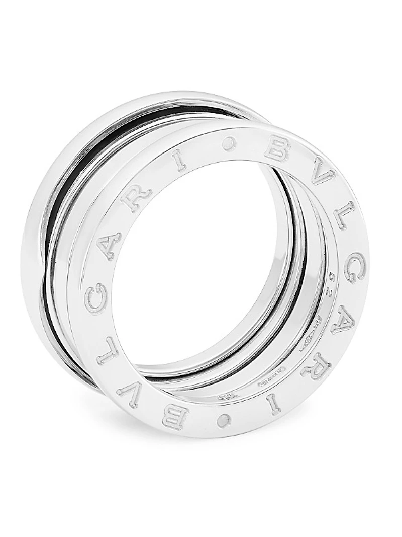 B.zero1 18K White Gold 3-Band Ring