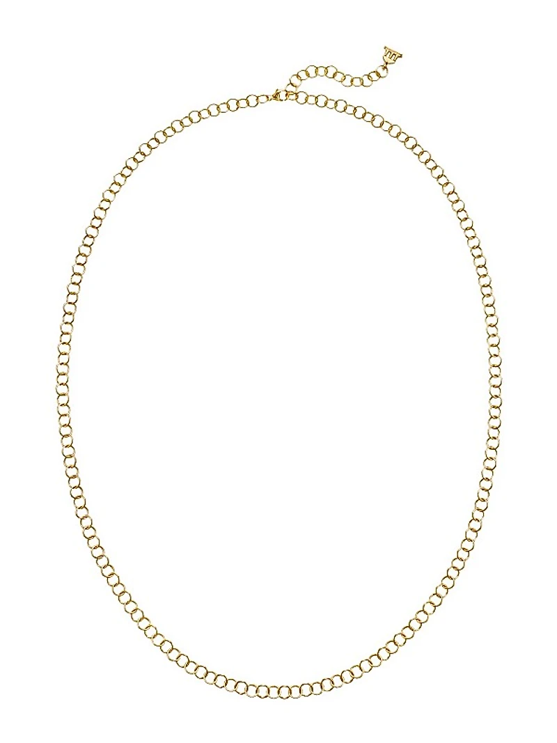 Florence86 18K Yellow Gold Round Link Necklace Chain