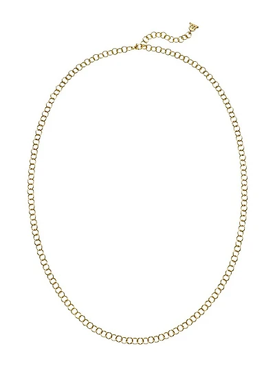 Florence86 18K Yellow Gold Round Link Necklace Chain