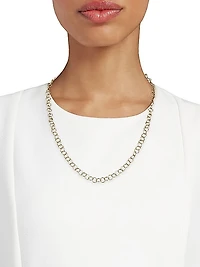 Florence86 18K Yellow Gold Round Link Necklace Chain