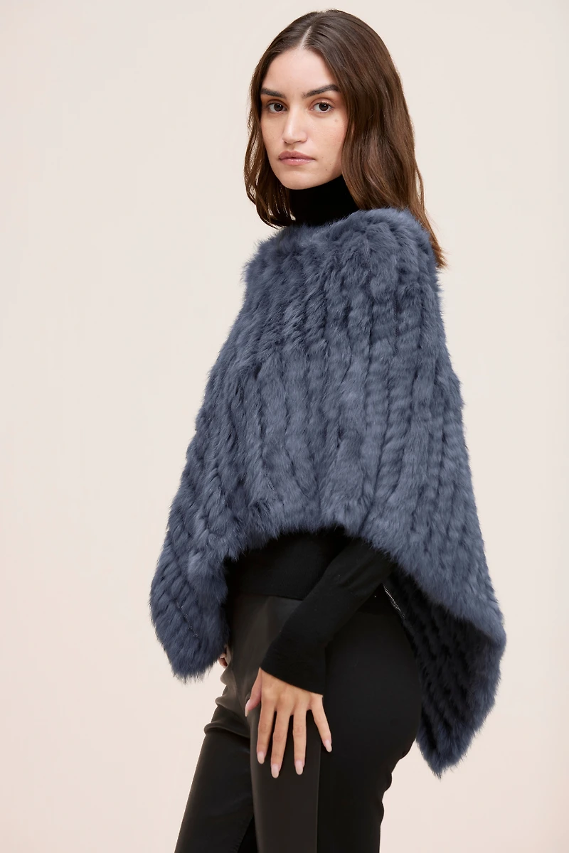 GEANA FUR PONCHO