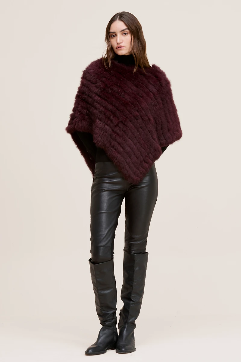 GEANA FUR PONCHO