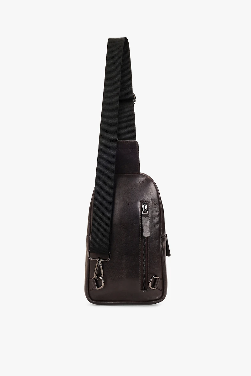 SAC À BANDOULIÈRE EN CUIR BOSTON