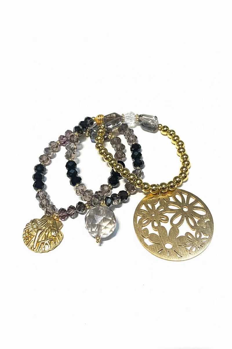 SET PULSERA ABACUS 8MM / PULSERA HEMATITA 6MM (CHARM)
